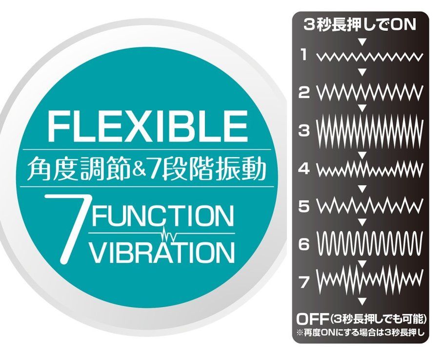 Flexible Kneekne can be bent!
A mesh of silicone material wi... A-One - Medish L Hoop Vibrator - White photo-8
