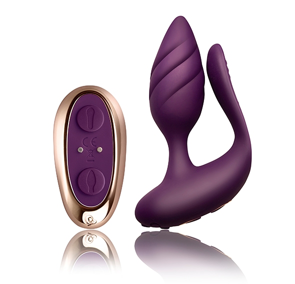 Designed for ultimate shared satisfaction Cocktail is a powe... Rocks-off - Cocktail Dual Motored Couples Toy - Burgundy photo-3