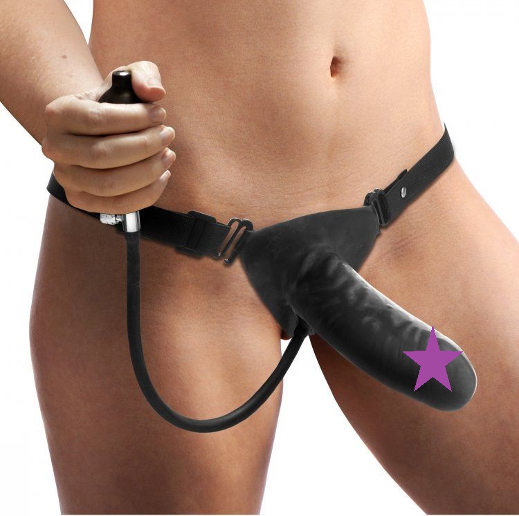 This one size fits most harness system comes with stretchy s... Strap U - Expander Inflatable Strap On - Black photo-2
