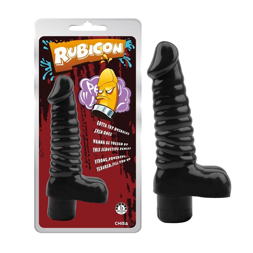Multi-Speed Vibrations, Waterproof, Phthalates and Latex Fre... Chisa - Vibrating Sugar Dildo - Black photo-3