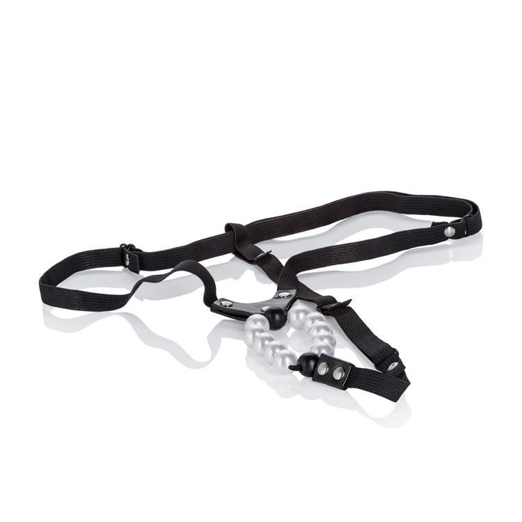 Heighten intimate moments with the luxurious Lover's Tho... CEN - Thong with Pleasure Pearls - Black photo-3