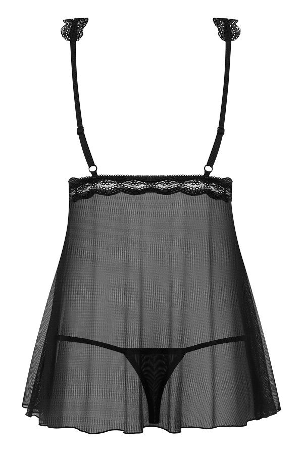 Wanna check how delightful it is to wear this sensual babydo... Obsessive - 839-BAB-1 babydoll & thong - S/M photo-8