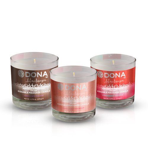 Dona - Kissable Soy Massage Candle Chocolate Mousse - 135g photo
