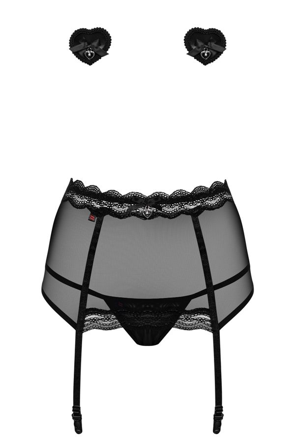 Obsessive - 839-SEA-1 Set 3-pcs - Black - S/M photo-7