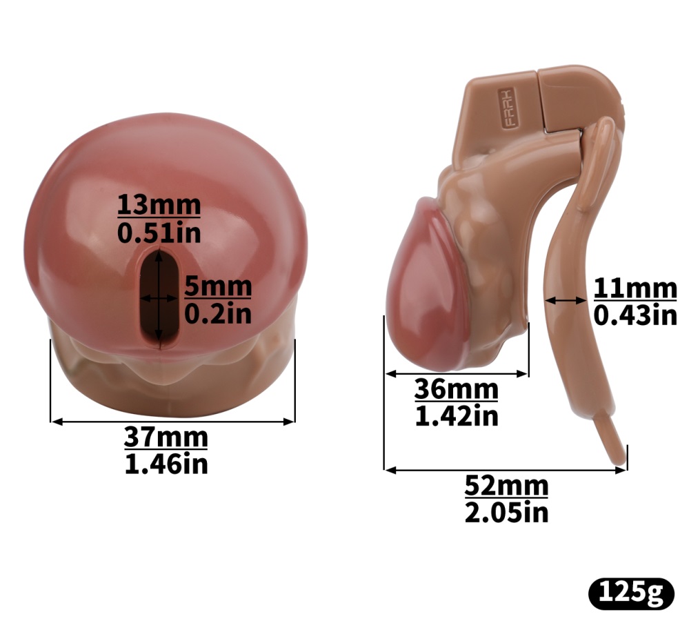 Material: ABS Resin
Cage high: 36mm ... FAAK - Penis Cage w Belt & Plug - Black photo-9