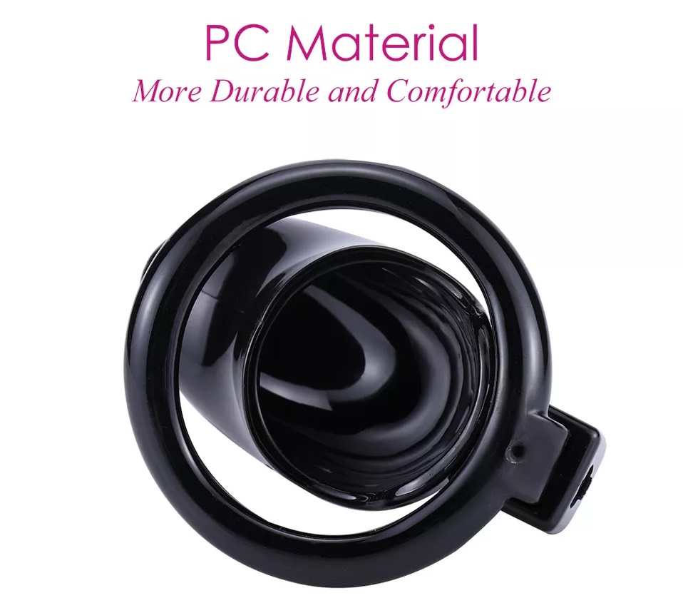 MT - Plastic Chastity Cage w Magic Lock - Purple photo-3