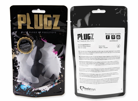 Plugz is a series of beautiful butt plugs that are made of h... FeelzToys - Plugz Butt Plug Nr. 4 - Black photo-4