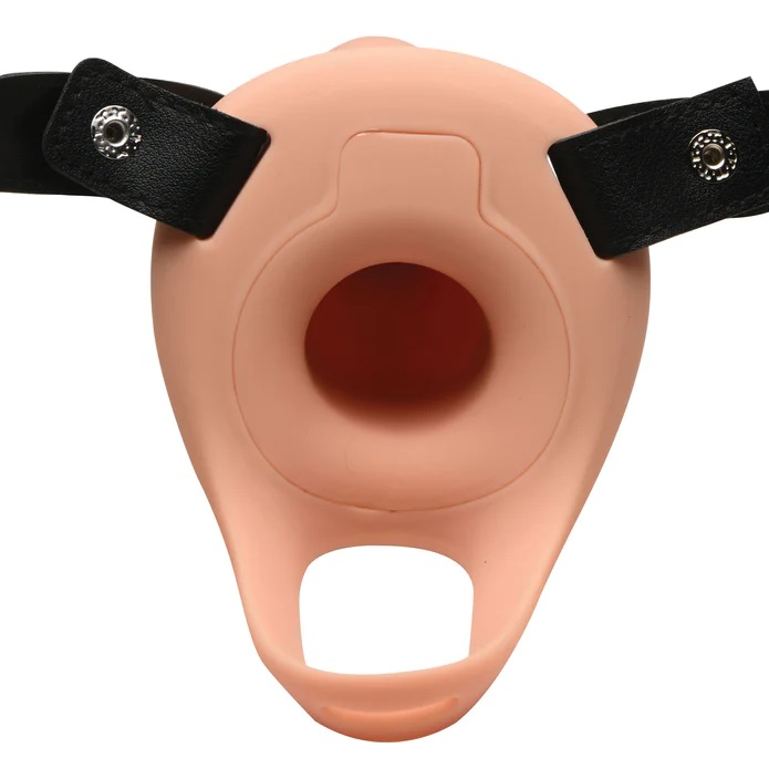 Make your partner's fantasies come true and add length a... Size Matters - 2" Erection Realistic Harness Sheath - Light photo-2