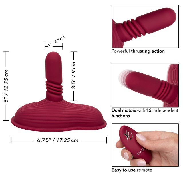 Own your pleasure with the Dual Rider Remote Control Thrust ... CEN - Dual Rider Thrust & Grind Massager - Red photo-15