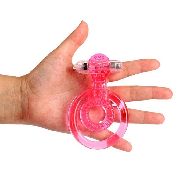 Aphrodisia Tongue Style Dual Rings Vibe,Batteries included V... Aphrodisia - Tongue Style Dual Rings Vibe - Pink photo-4