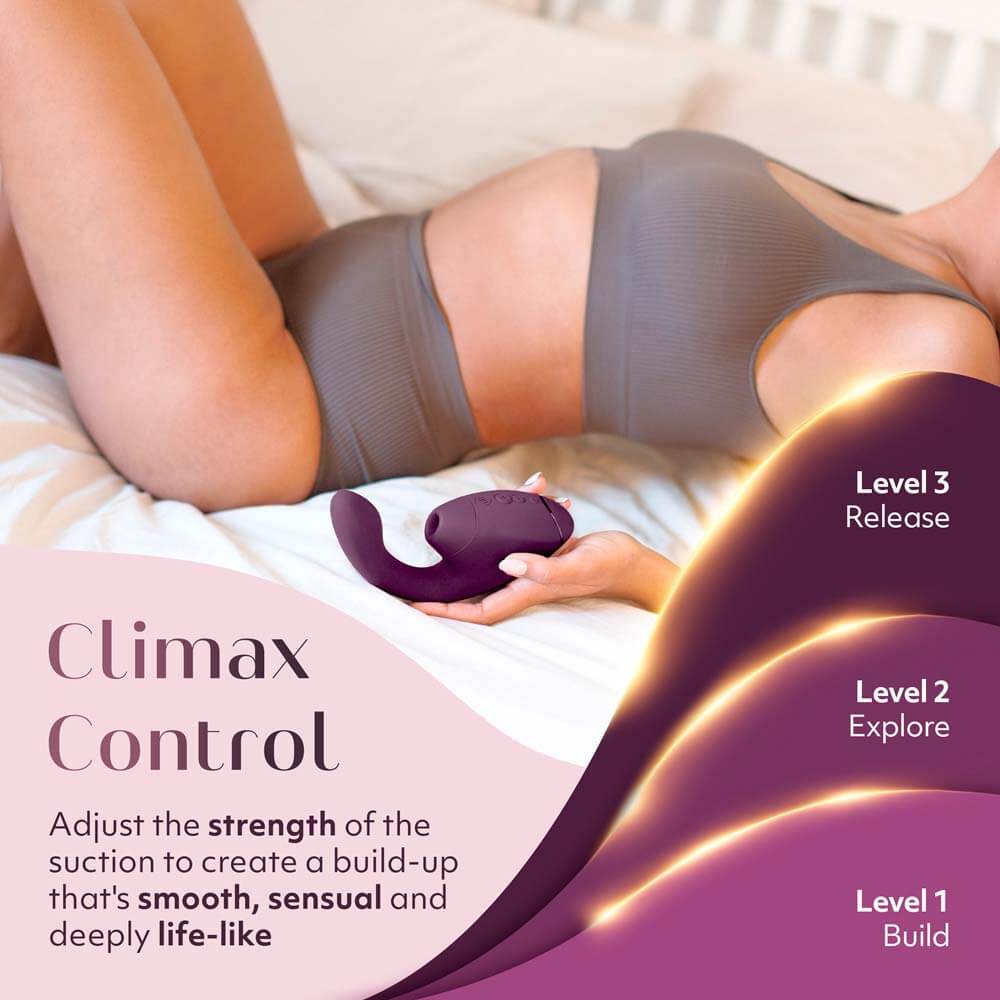 Designed to combine Womanizer’s 3D Pleasure Air suction ... Womanizer - Next Duo 3D Pleasure Air G-Spot Vibrator - Dusky Pink photo-7