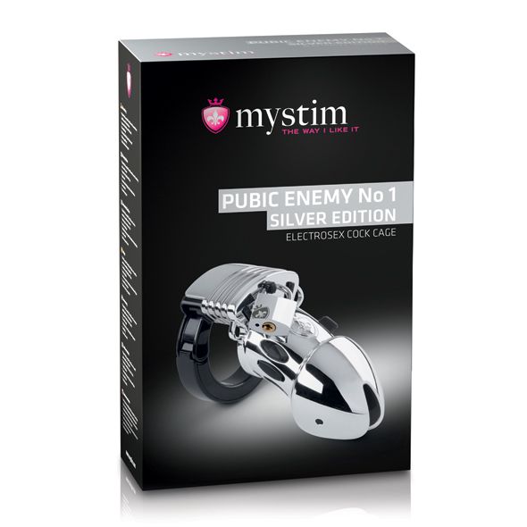 Your days of sexual liberty are over. The Pubic Enemy No1 wi... Mystim - Pubic Enemy No 1 Electro Cock Cage - Silver photo-8