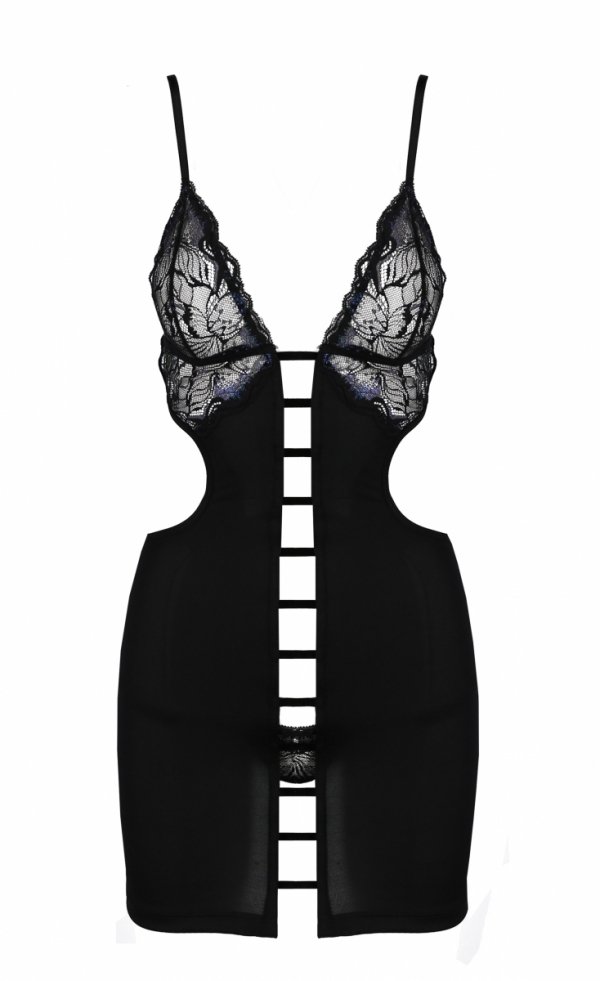 Meredith chemise is a bold offer for confident women. Made e... Casmir - Meredith Chemise - Black - L/XL photo-5