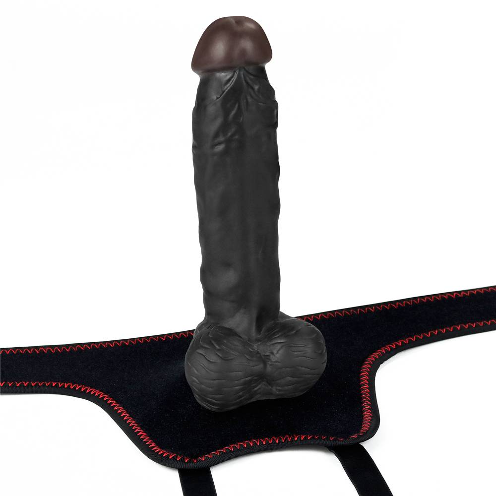 Built to deliver the most lifelike satisfaction, the Soft st... Lovetoy - Easy Strapon Set w Balls 7.5'' - Black photo-9