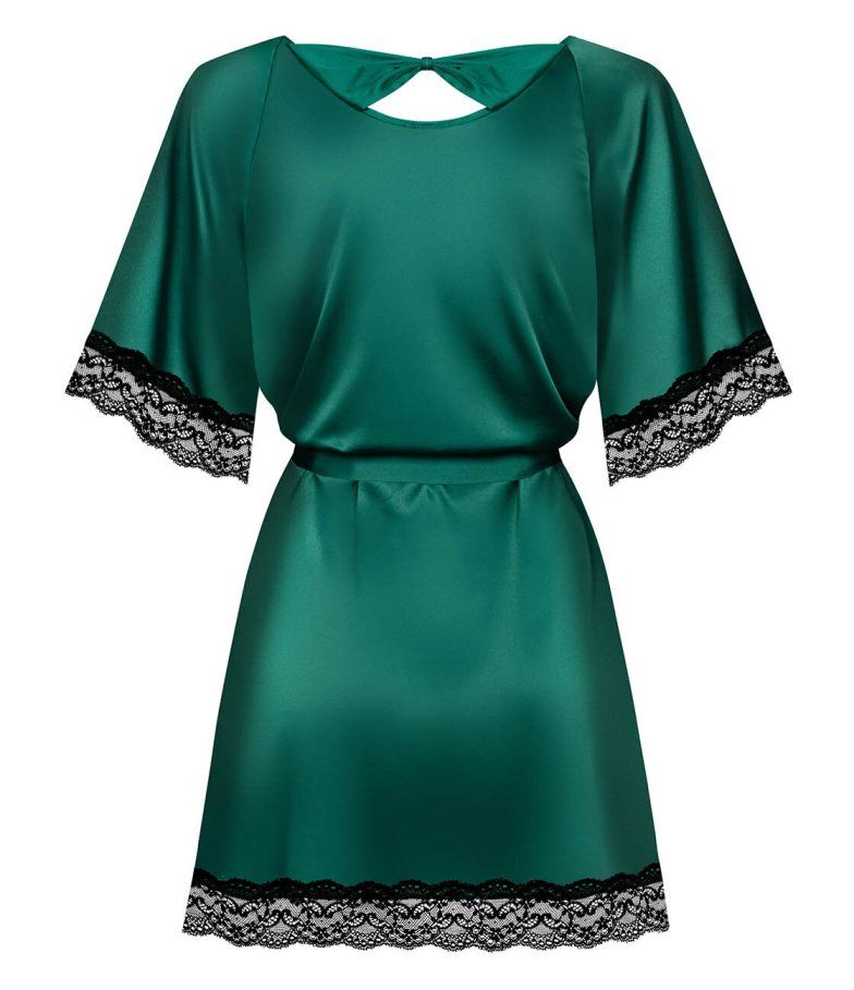 Something perfect for a sensual look during breakfast time? ... Obsessive - Sensuelia Robe - Green - S/M photo-8