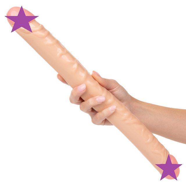 CEN - Size Queen 17" Double Dildo - Flesh photo-2