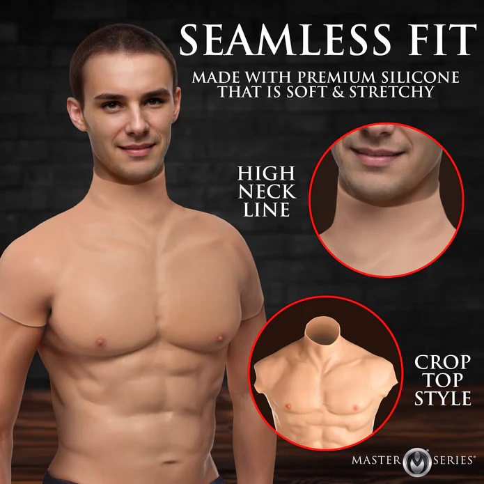 Unleash your inner strength with the Ripped Silicone Male Ch... Master Series - Ripped Silicone Male Chest S photo-3
