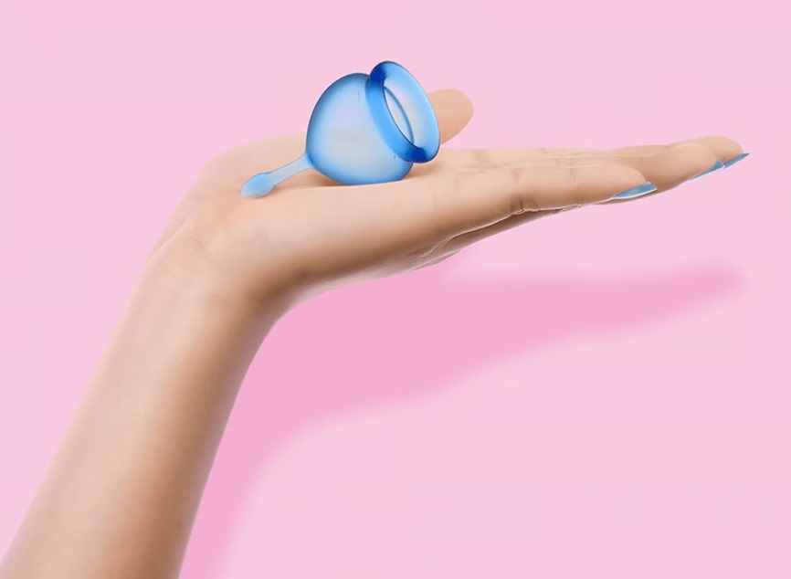 Featuring a playful forest design, these hygienic, medical g... Satisfyer - Feel Good Menstrual Cup - Dark Blue photo-2