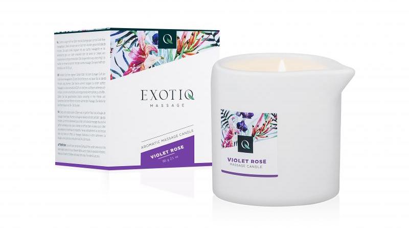 Enjoy or give a lovely massage with this Exotiq massage cand... Exotiq - Massage Candle Violet Rose - 60g photo-2
