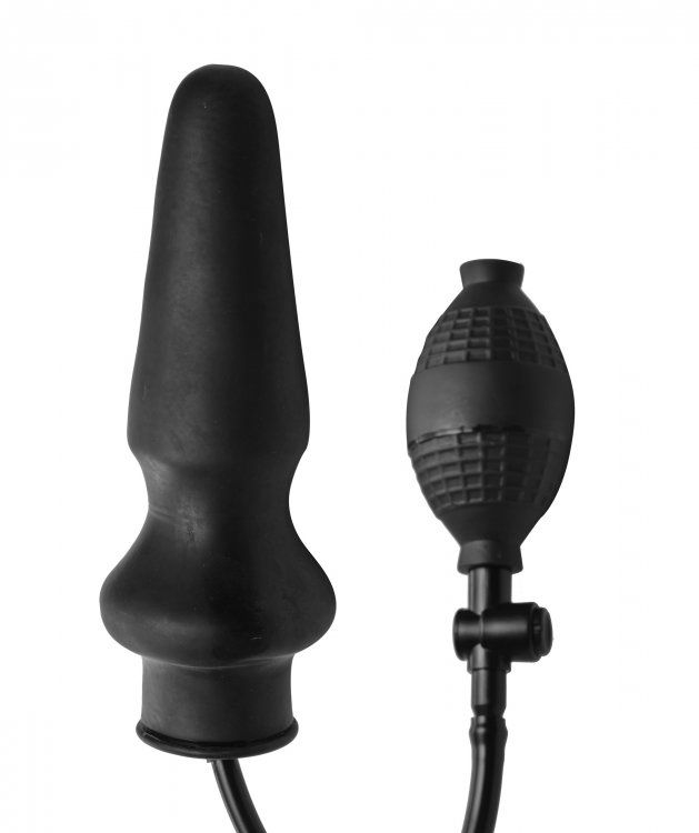 Master Series - Expand Inflatable Butt Plug XL Large - Black photo-2