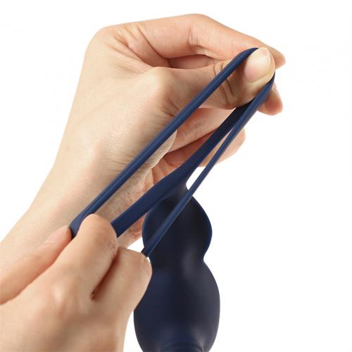 Arosum - VibraDuo 前列腺按摩器连阴茎环 - 蓝色 照片
