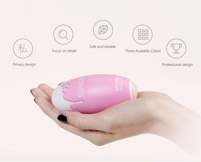 Looks like an ice-cream for discreet carrying. But inside it... SVAKOM - Hedy - Pink photo-6
