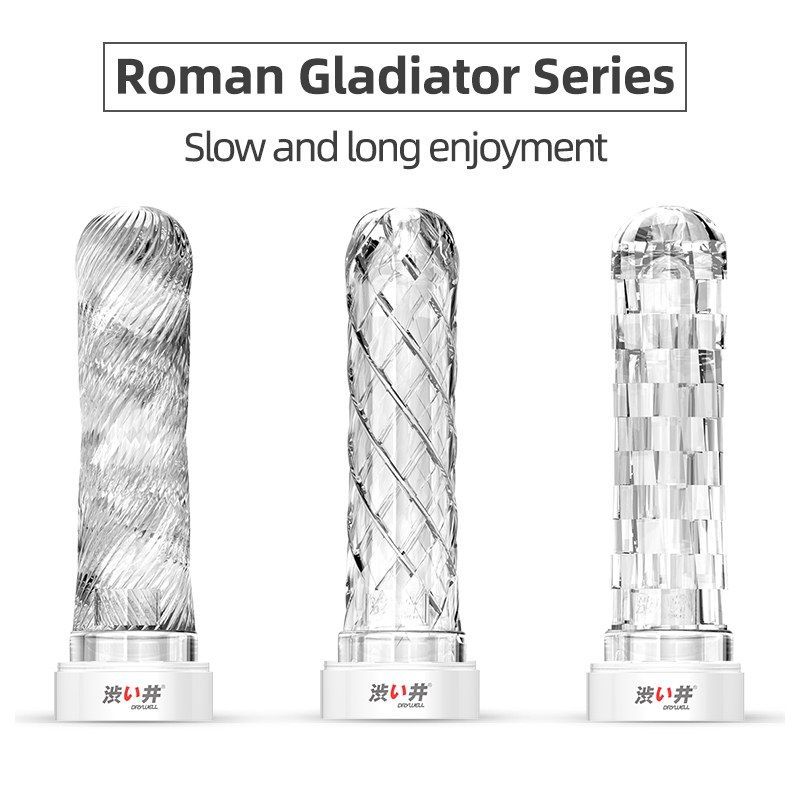 Japanese medical TPE, durable and ultra soft, super easy wea... Drywell - Roman Gladiator Series Sleeve 3 pcs - Clear photo-2