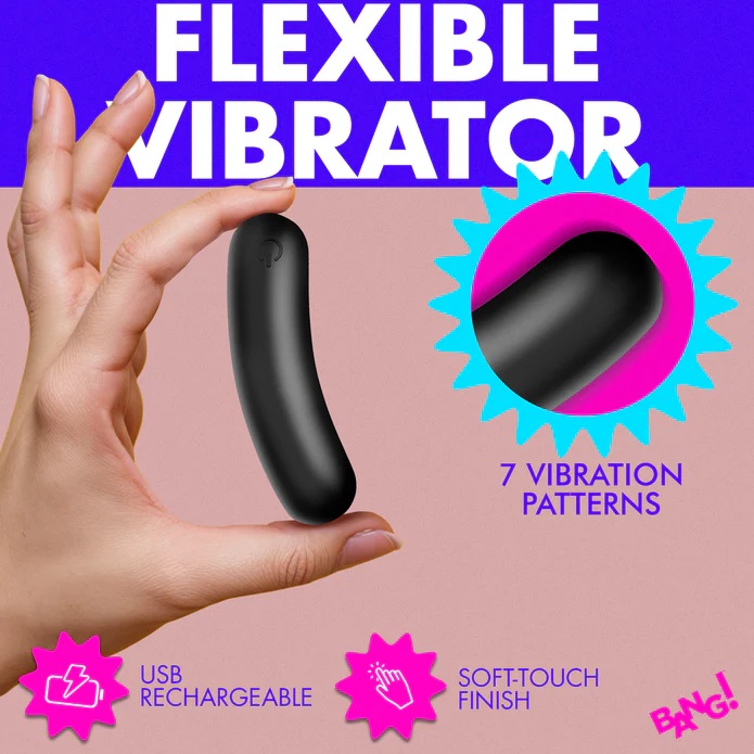 Say hello to the Flexible Silicone Bullet, the vibrator that... Bang! - Flexible Bullet - Black photo-2