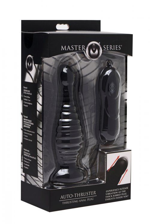 Treat yourself to a new anal experience with a plug that not... Master Series - Auto-Thruster Thrusting Anal Plug - Black photo-5