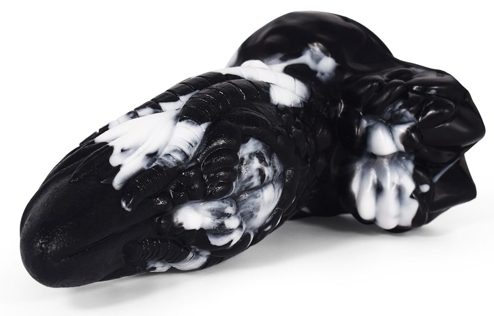 Thick and extraordinary anal dildo, softness, skin-friendly ... FAAK - Mythical Beast Tortoise Dildo - Black/White photo-5