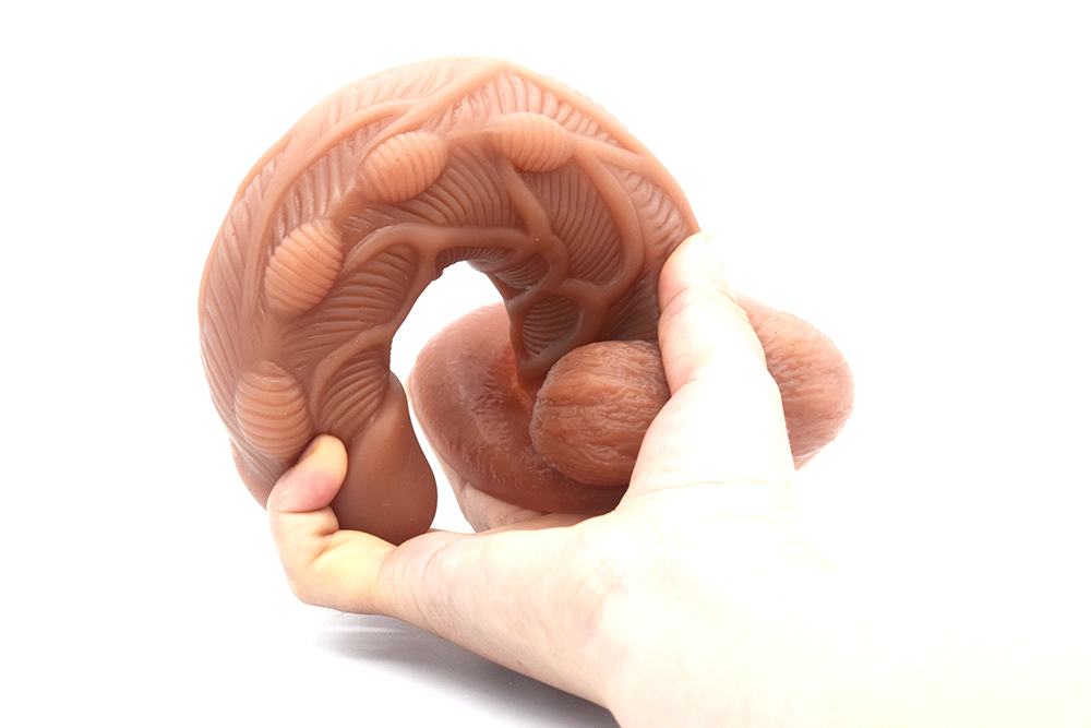 FAAK - 凹凸不平双层仿真阳具 - 肉色 照片-2