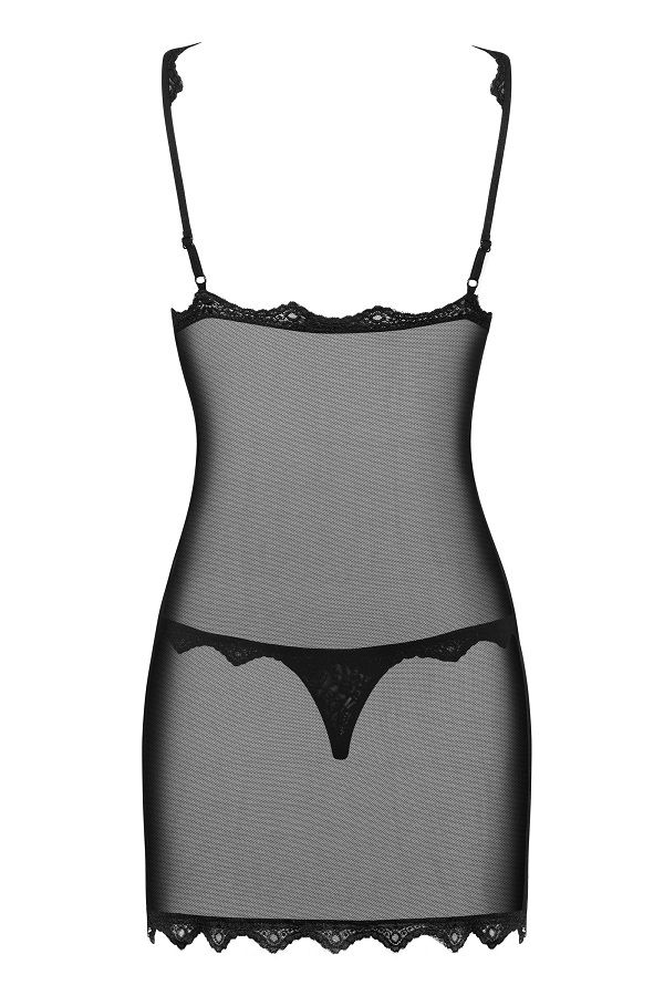Elegance and femininity in a royal edition!
deep neckline d... Obsessive - Emperita chemise & thong - Black - S/M photo-5