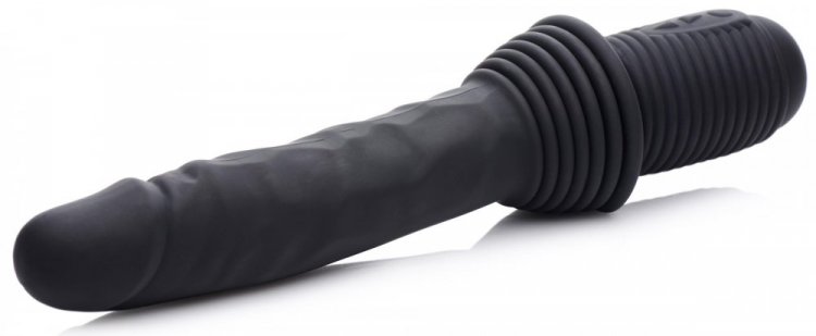 Enjoy the deep hitting thrills of the Thrust Master! This di... Master Series - 10X Thrust Master Dildo - Black photo-9