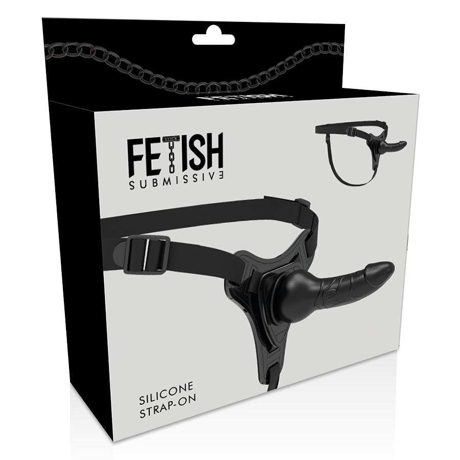 Experience the thrill of being in control with this fabulous... Fetish Submissive - Silicone Strap-on Curve Realistic - Black photo-5