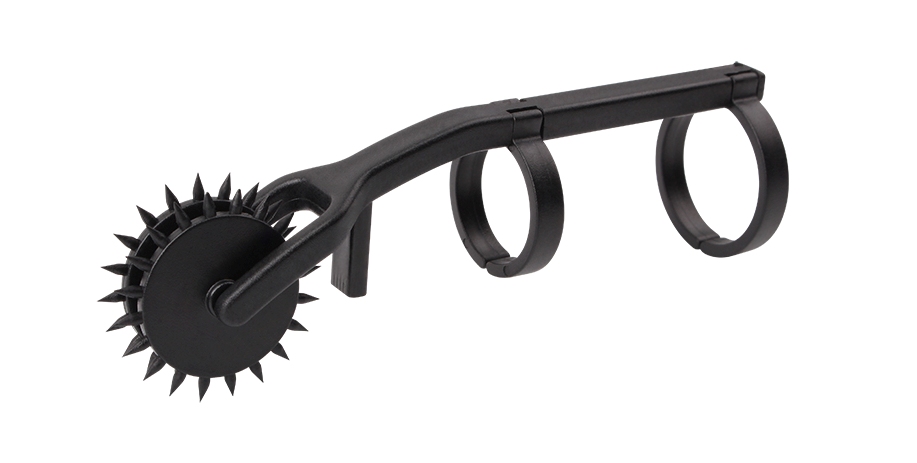 Stimulating Pinwheel With Sharp Rollers, Great In Combinatio... Chisa - Double Thorn Finger Pinwheel - Black photo-2