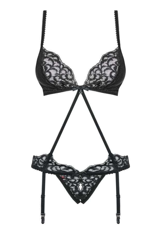 It’s a very special teddy. Why? You can wear it together wit... Obsessive - Laluna Crotchless Teddy - Black - L/XL photo-7
