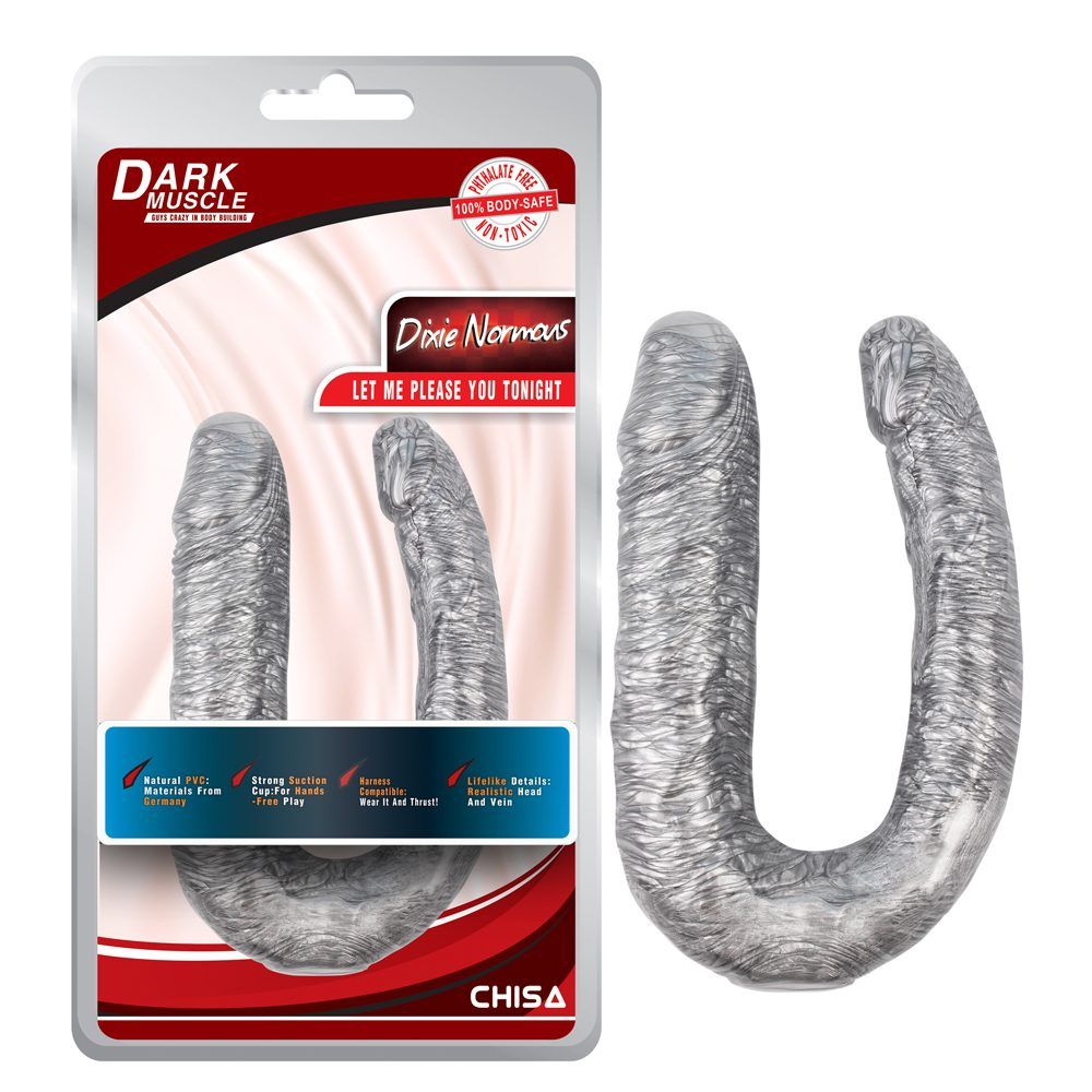 Realistic Feel, Phthalate and Latex Free, Double Dildo.
Mat... Chisa - Dixie Normous Double Dildo - Silver photo-7