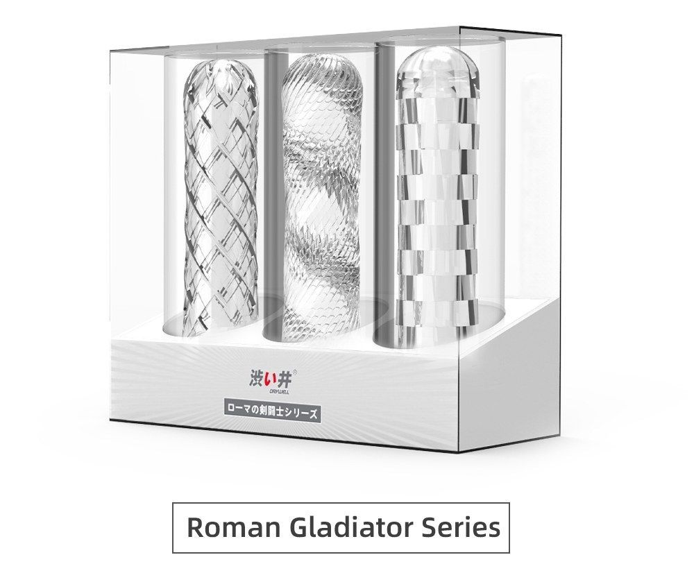 Japanese medical TPE, durable and ultra soft, super easy wea... Drywell - Roman Gladiator Series Sleeve 3 pcs - Clear photo-10