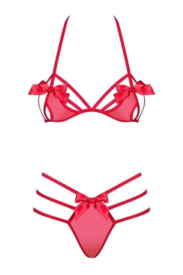 If you want to surprise your man with something really hot… ... Obsessive - Giftella 2-pcs Set - Red - L/XL photo-7