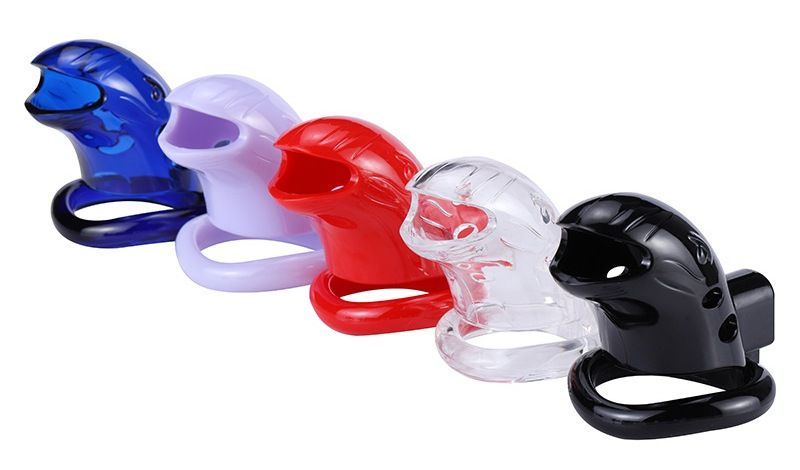 MT - Plastic Chastity Cage w Magic Lock - Purple photo-9