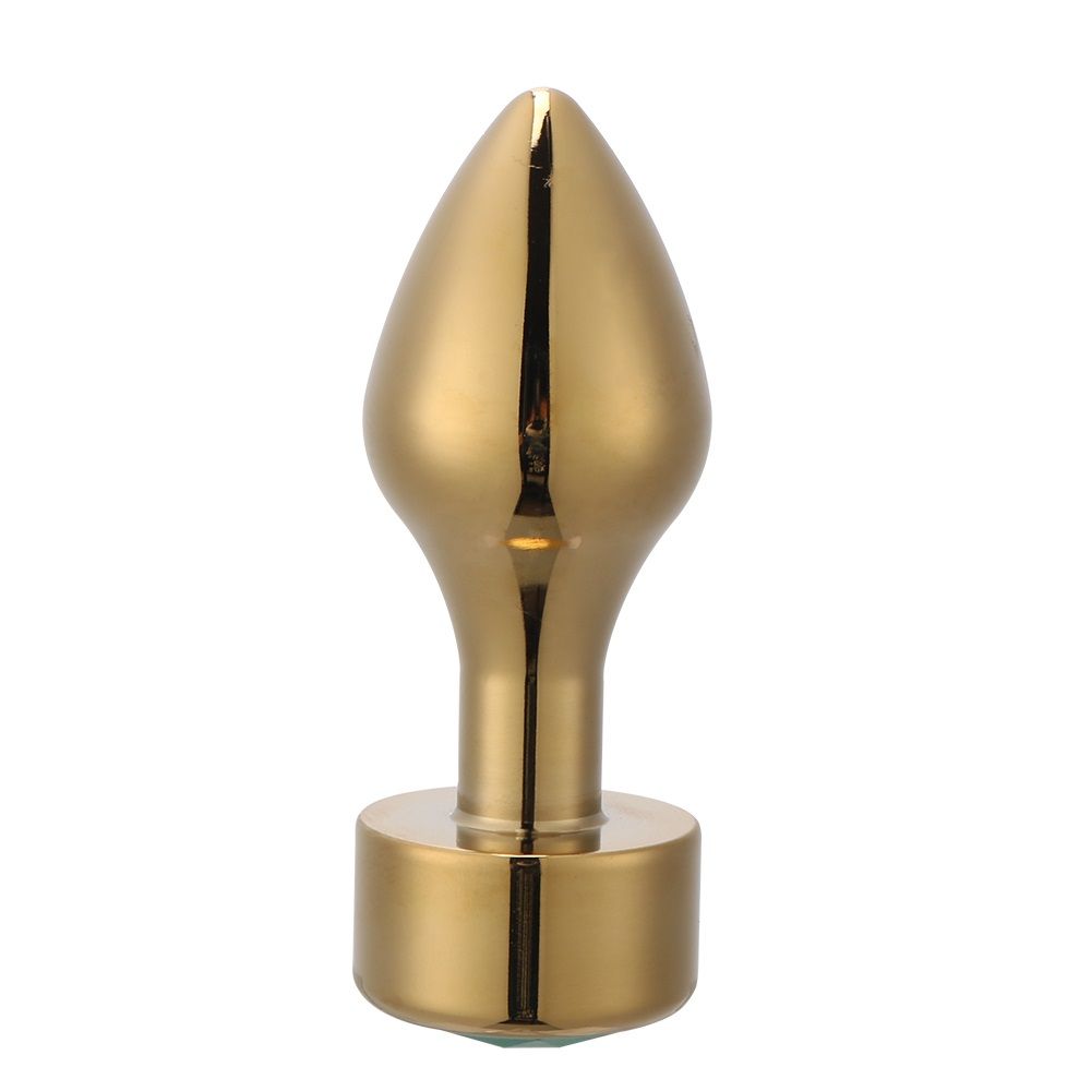 MT - Anal Plug 92x35mm - Golden/Green photo-2