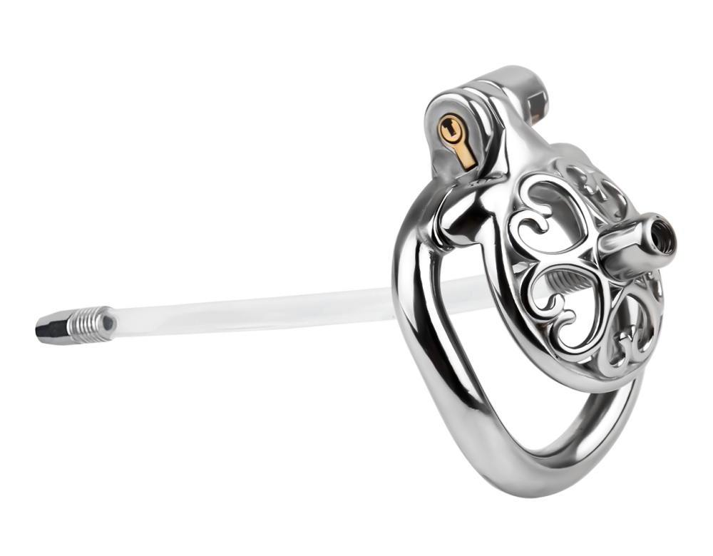 Material: 304 Stainless steel
Cage high: 12mm
Cage length: ... FAAK - Metal Chastity Cage 276 w Catheter 45mm photo-4