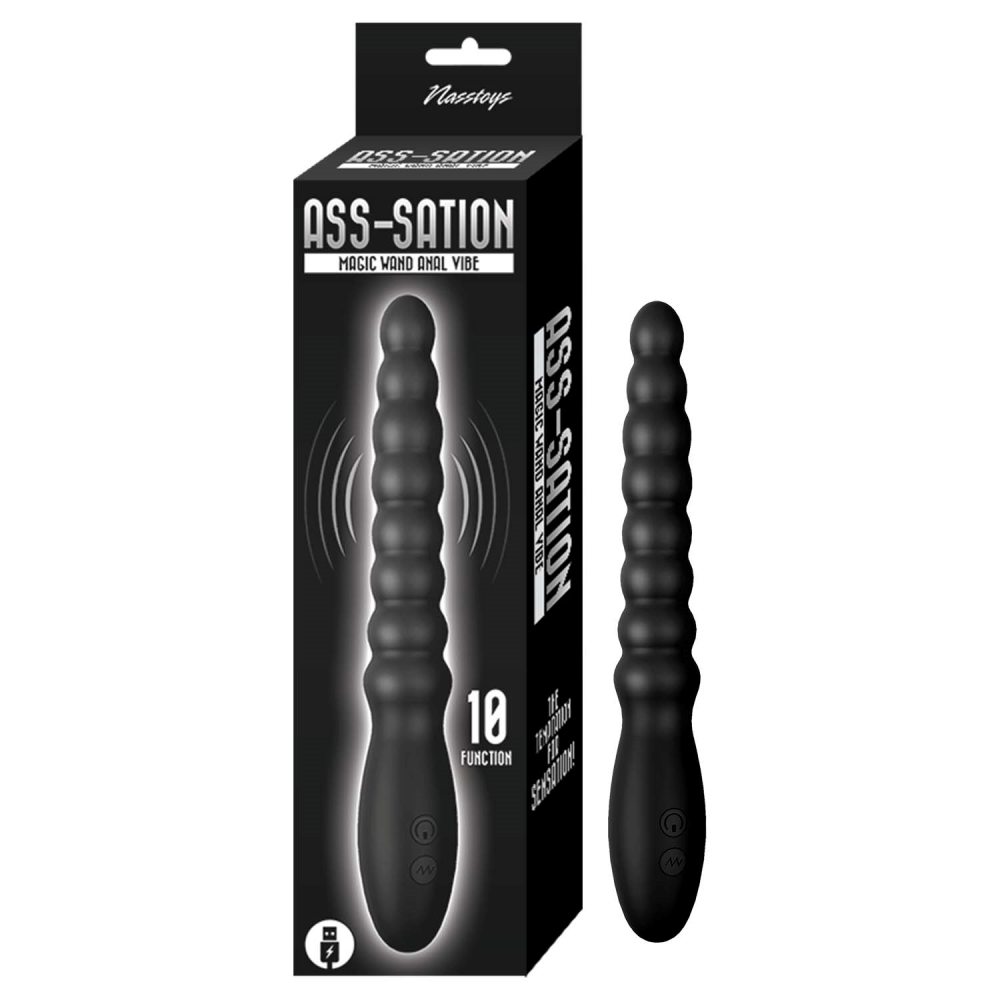 Unlock New Pleasures with the Nasstoys Ass-Sation Magic Wand... Nasstoys - Magic Vibro Beads - Black photo-4
