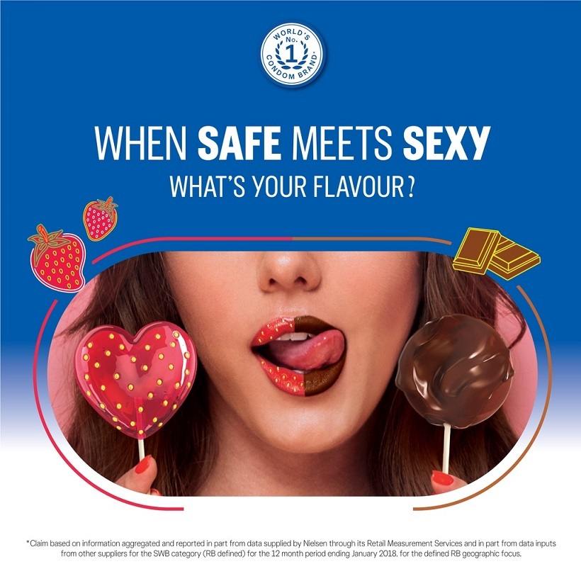 The Durex Strawberry Condoms are a new sensation to experien... Durex - Strawberry Flavoured Dotted 3's pack photo-5