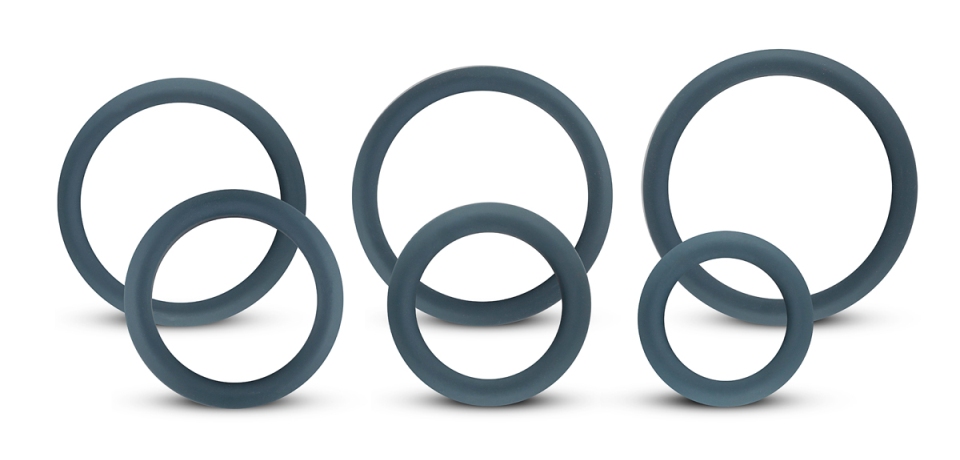 This 6-piece cock ring set is perfect for every man who know... Boners - Cock Ring Set 6pcs - Grey photo-3