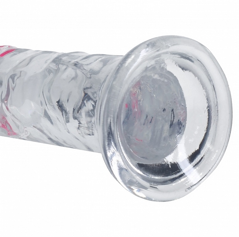 RealRock - 7" LED Vibro Dildo - Clear 照片-7