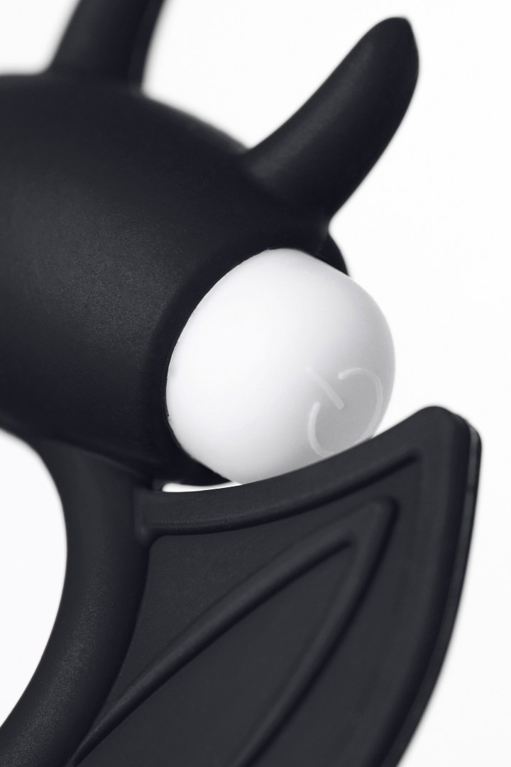 The ring tightly fits the penis and prolongs intercourse, an... JOS - Cocky Devil Vibro Ring - Black photo-6