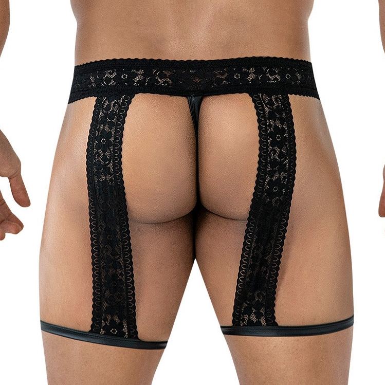 Cut4men - Lacey Men Garter - Black - M 照片