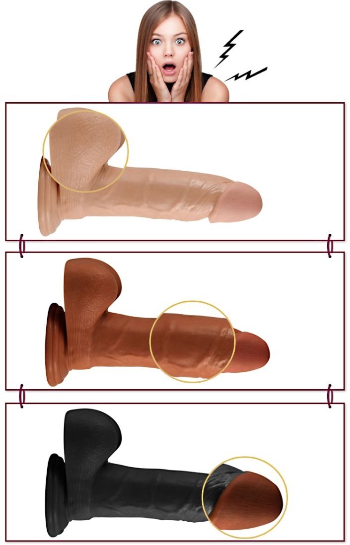 Go large! The thick, sculpted and veined shaft of the Loveto... Lovetoy - 7.8" Real Extreme Vibrating Dildo - Brown photo-3