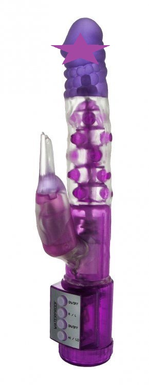 The Amethyst Twist is one long love toy! This tower of pleas... Trinity Vibes - Twisting Tower Rabbit Vibrator - Purple photo-2